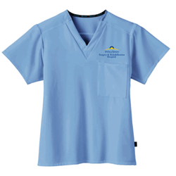 2023- Jockey Unisex 1 Pocket Tri Blend Solid Scrub Top 